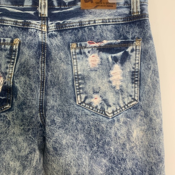 Graham & Smith Hustle Today Distressed Jeans Acid Wash sz 20 Waist 30 1/2” - Picture 9 of 9